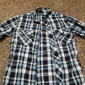 Hardly worn men's button up long sleeve tight fit
